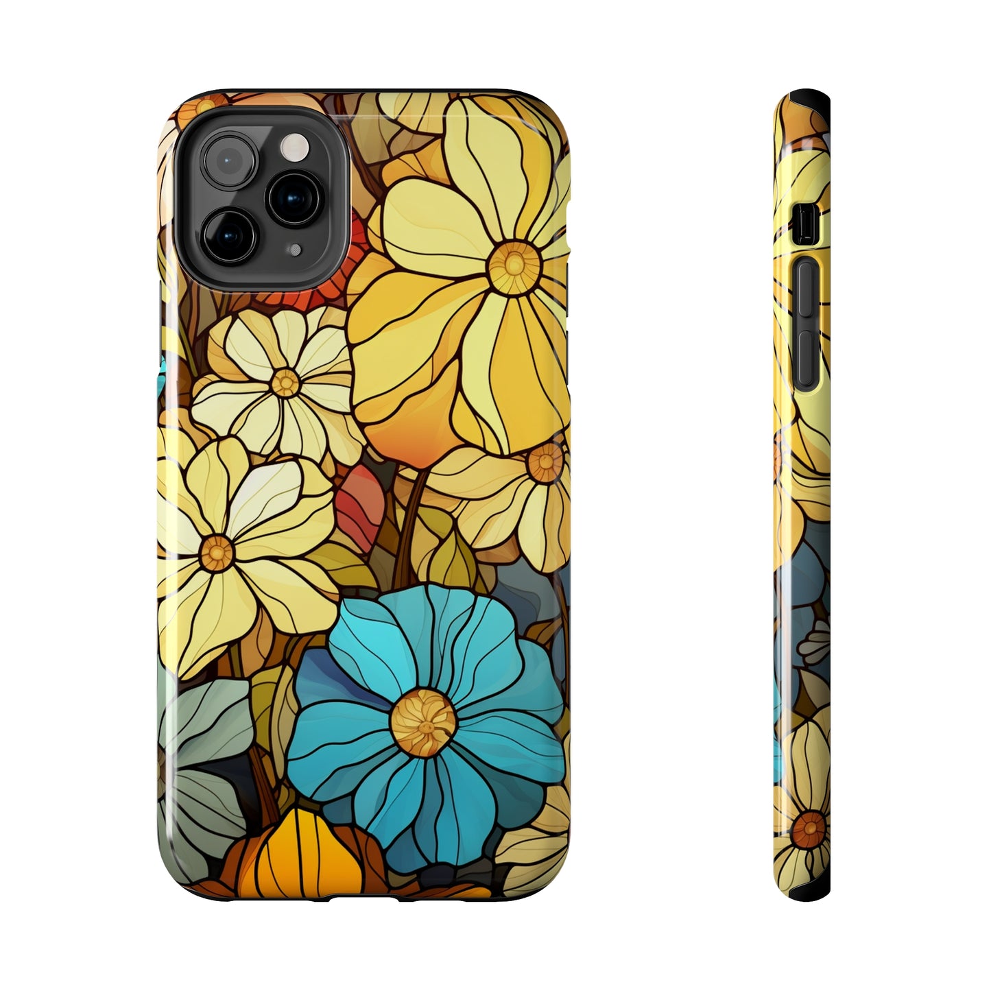 Kaleidoscopic Elegance: Stained Glass Vintage Floral iPhone Case – Timeless Beauty Illuminated