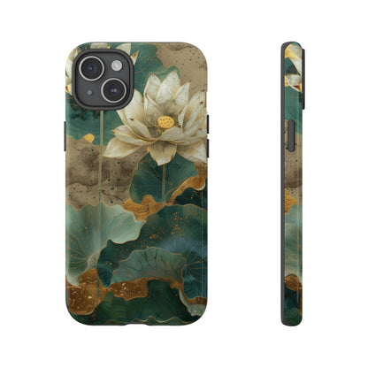 Zen Stained Glass Lotus Floral Design Phone Case