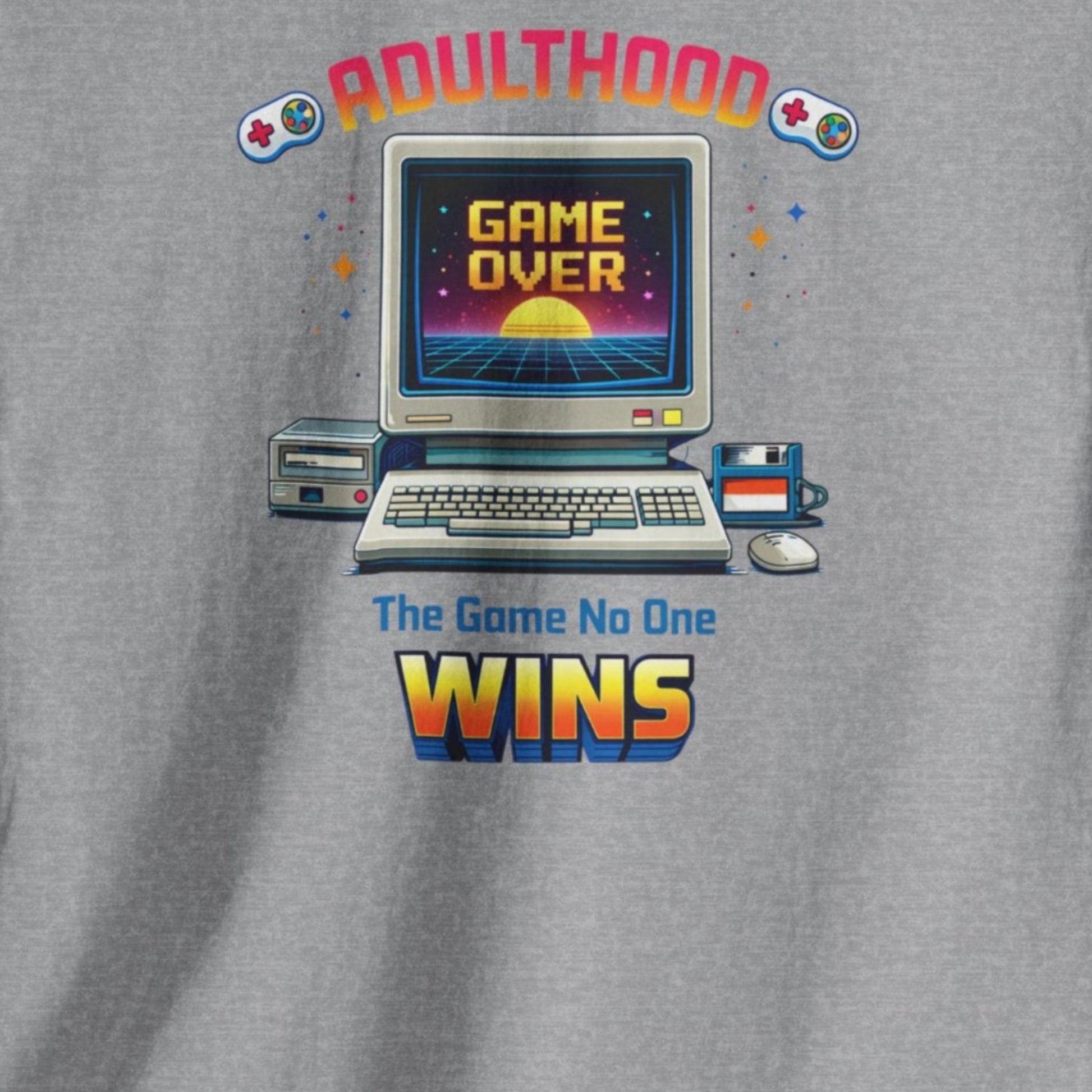 adulthood arcade game no one wins t shirt
