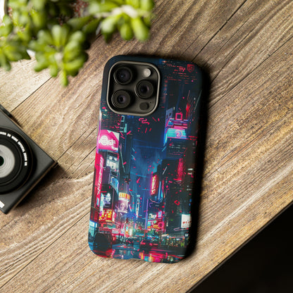 Cyberpunk Tokyo Cityscape Phone Case