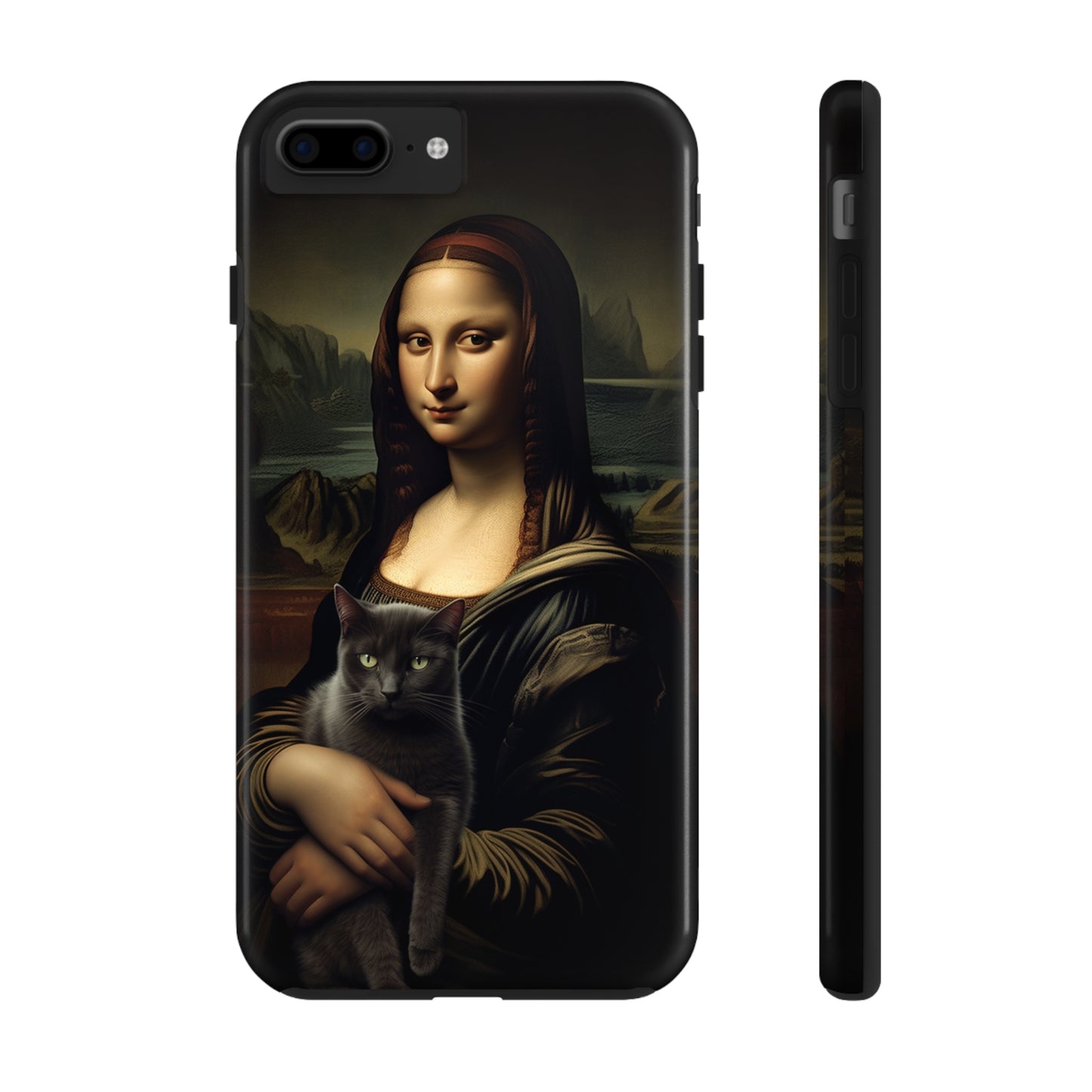 Mona Lisa with Cat iPhone Case | Art Phone Cases