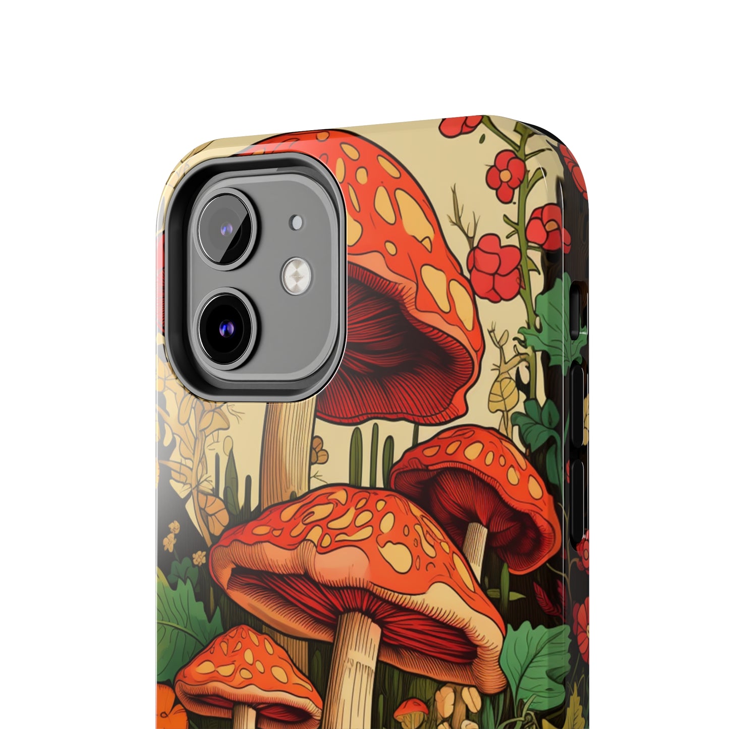 Psychedelic Retro Mushrooms: Dive Deep into Nostalgic Vibes | iPhone Case