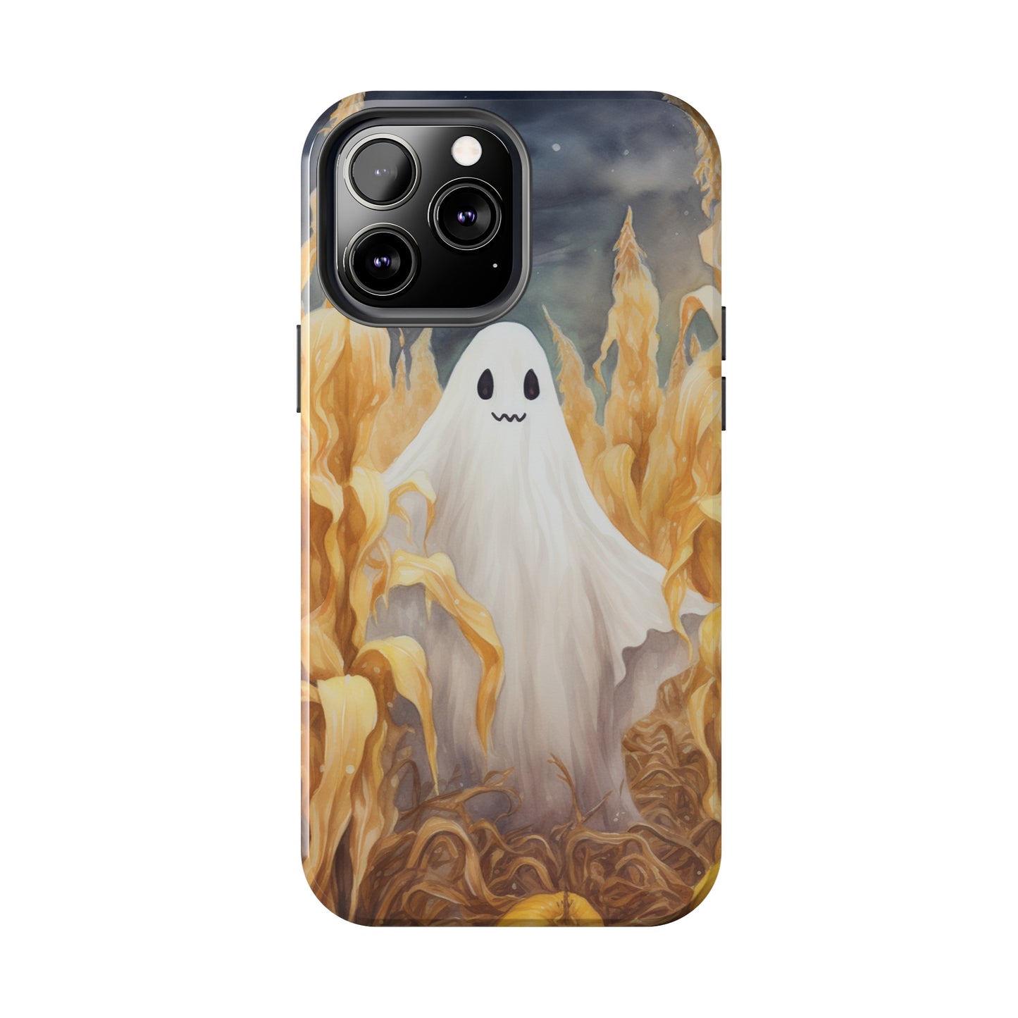 Ghost of Halloween Fall Pumpkins iPhone Case | Embrace the Spooky Autumn Vibes