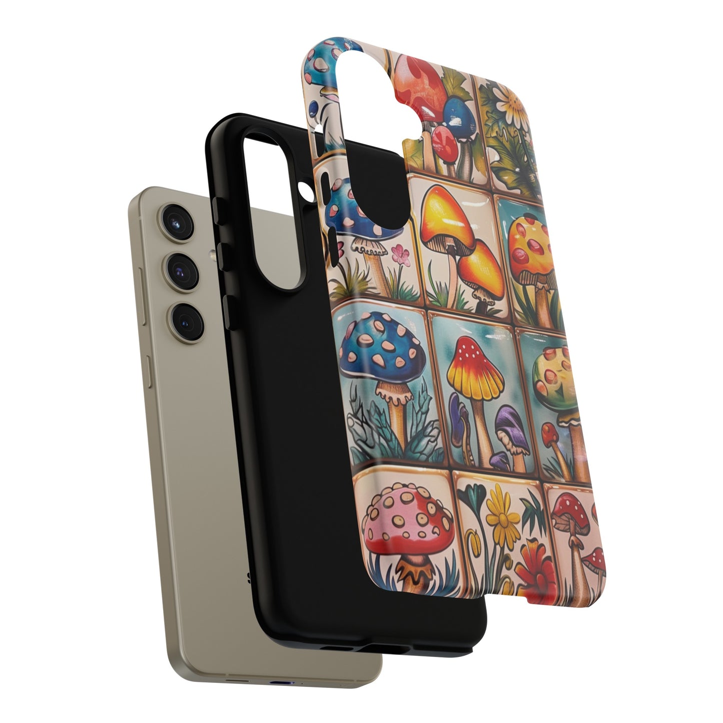 Trippy Magic Mushroom Tile  Abstract Art Phone Case