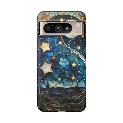 Boho Starry Night Stained Glass Artistry Phone Cover