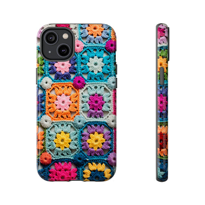 Vintage Crochet Blanket Look Phone Case