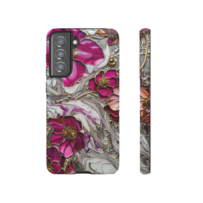 Stained Glass Magenta Floral Paisley Explosion Phone Case