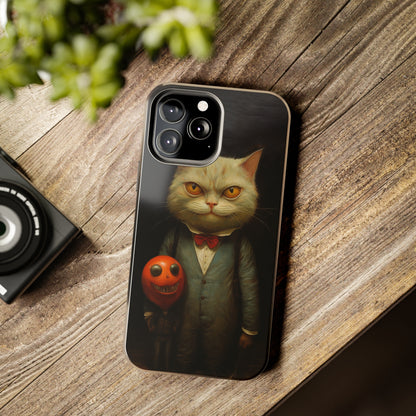 Creepy Spooky Halloween Cat iPhone Case | Dark Academia, Goth