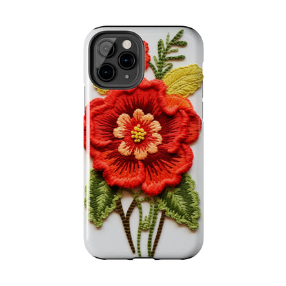 Floral Embroidery iPhone Case