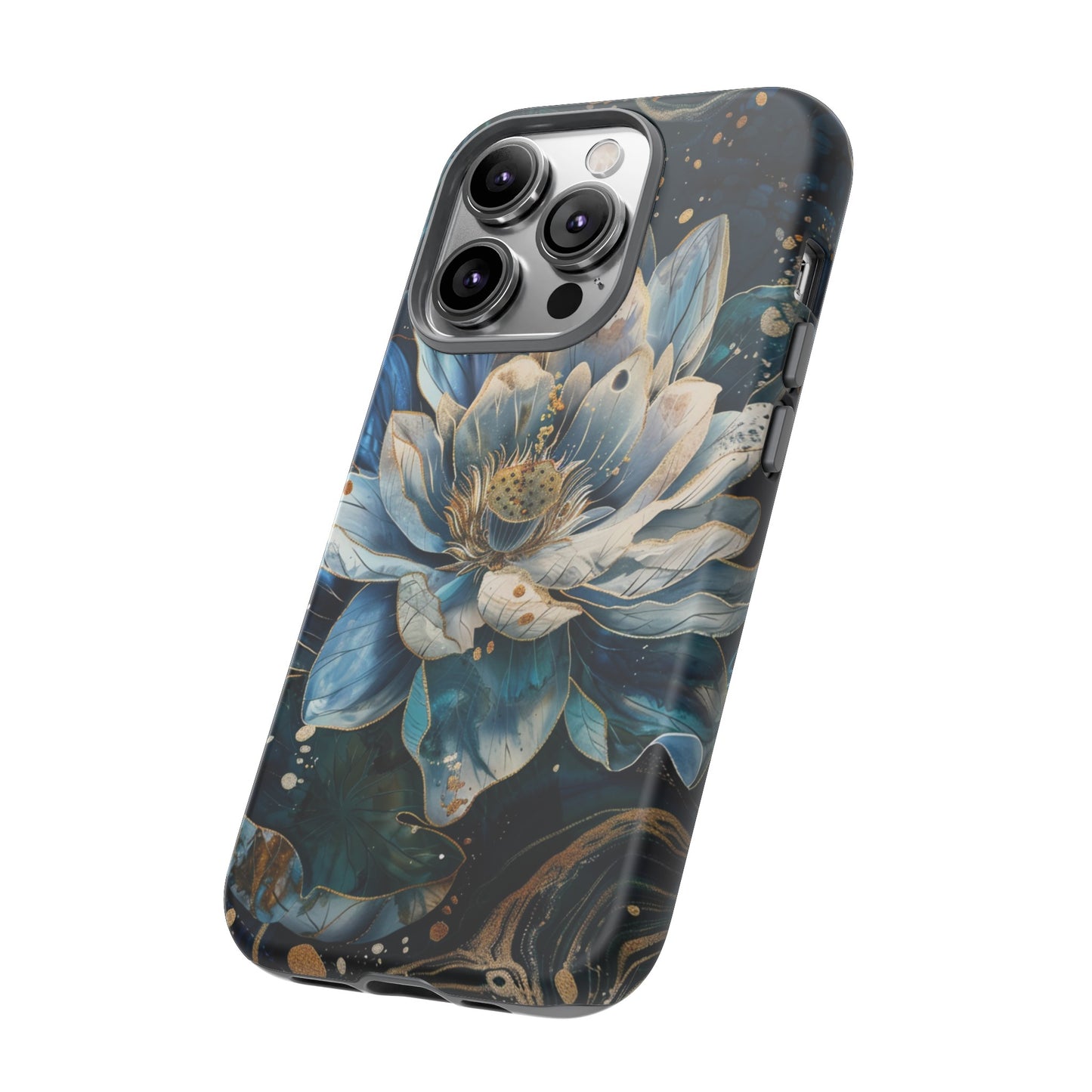 Zen Stained Glass Lotus Floral Design Phone Case