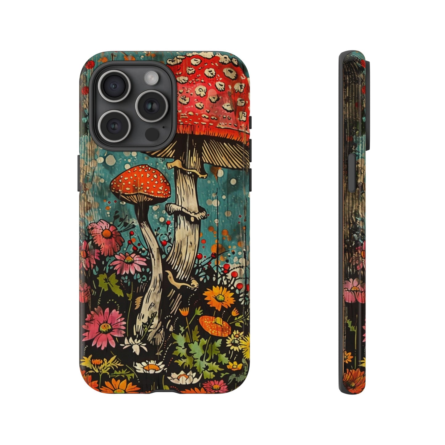 Trippy Magic Mushroom Retro Art Phone Case