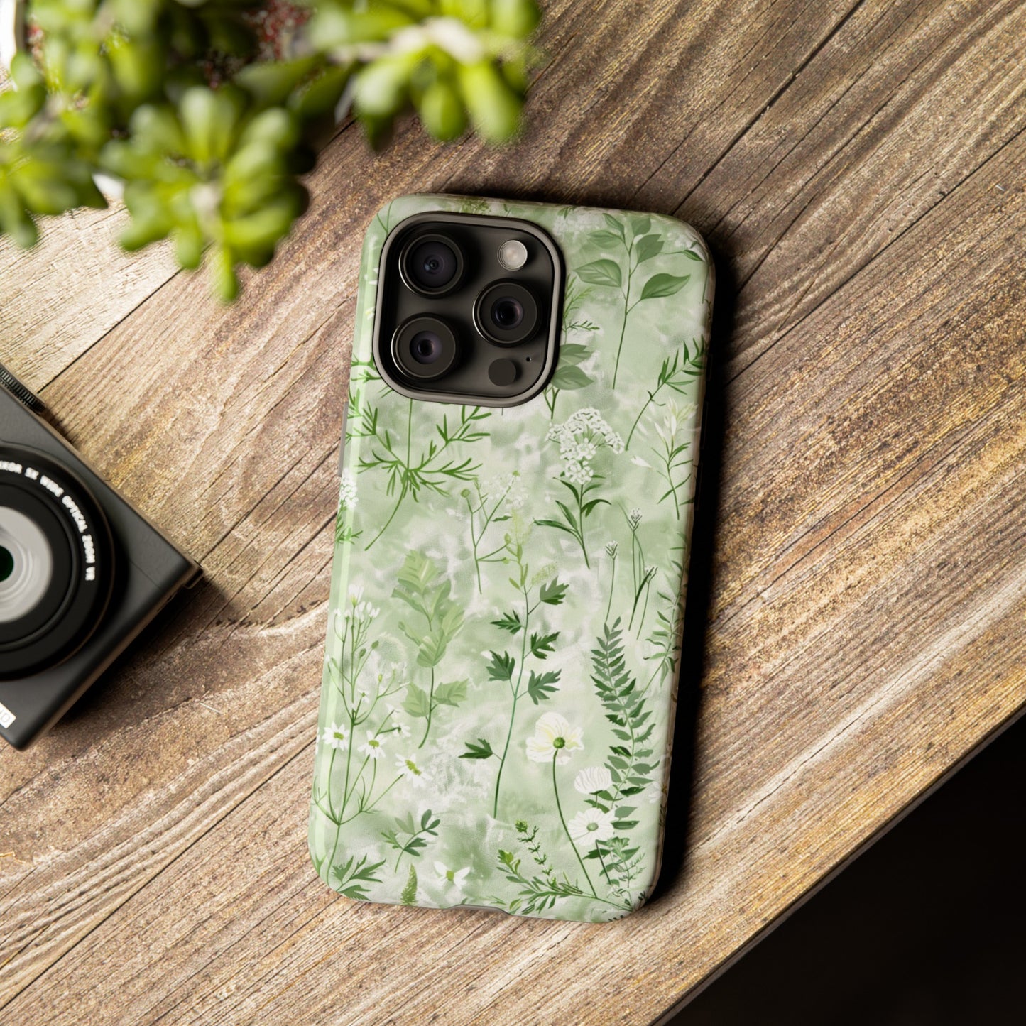 Floral Sage Green Wildflower Phone Case