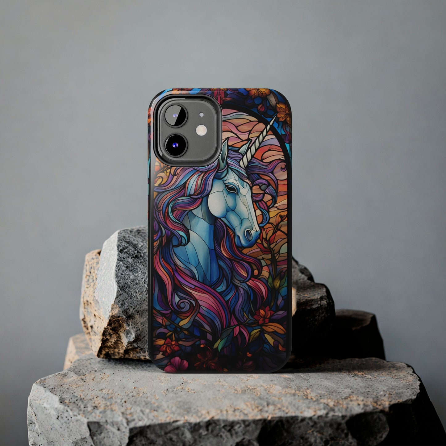 Unicorn Stained Glass iPhone Case | Mythical Beauty and Device Protection