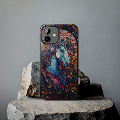 Unicorn Stained Glass iPhone Case | Mythical Beauty and Device Protection