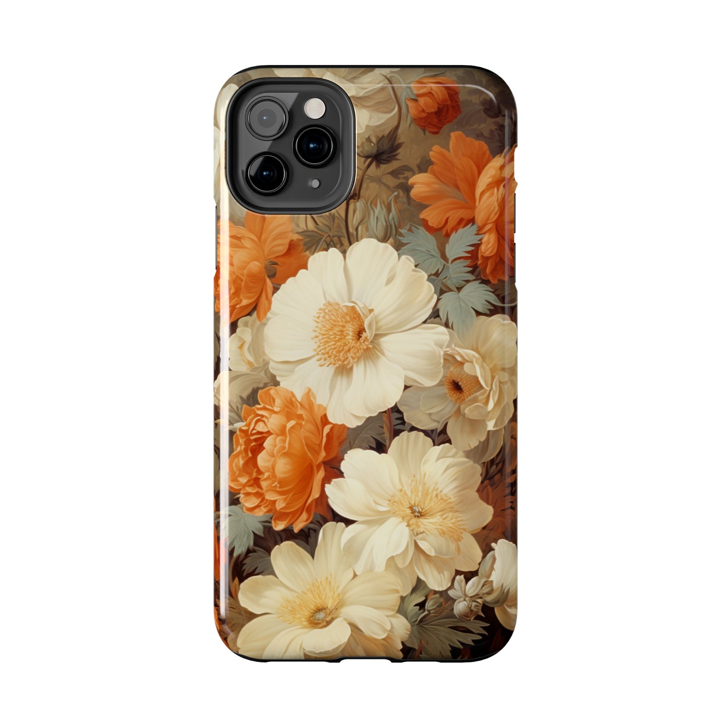 Vintage Floral Aesthetic Phone Tough Case Antique Print for iPhone 14 11 Pro 12 13 XR XS X 7+ 8 Boho Nature Flowers Cottage Core