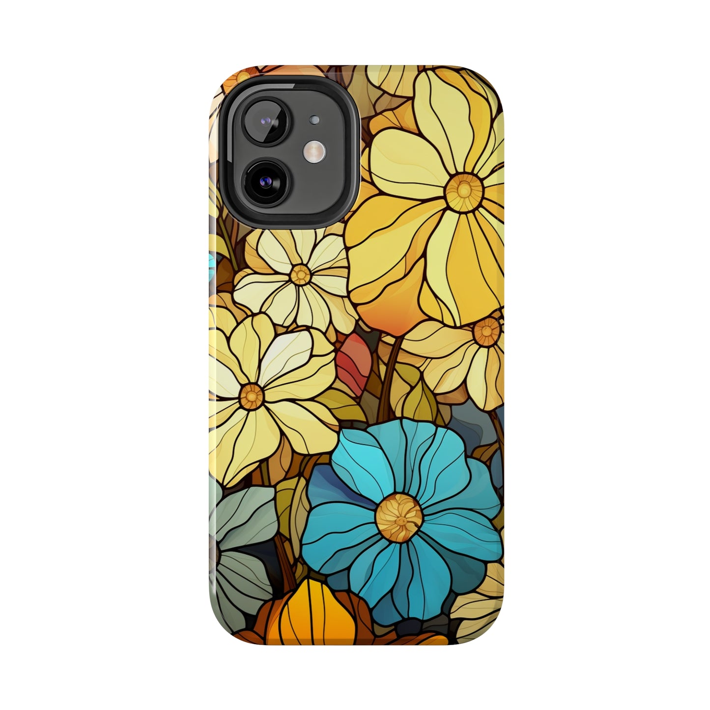 Kaleidoscopic Elegance: Stained Glass Vintage Floral iPhone Case – Timeless Beauty Illuminated