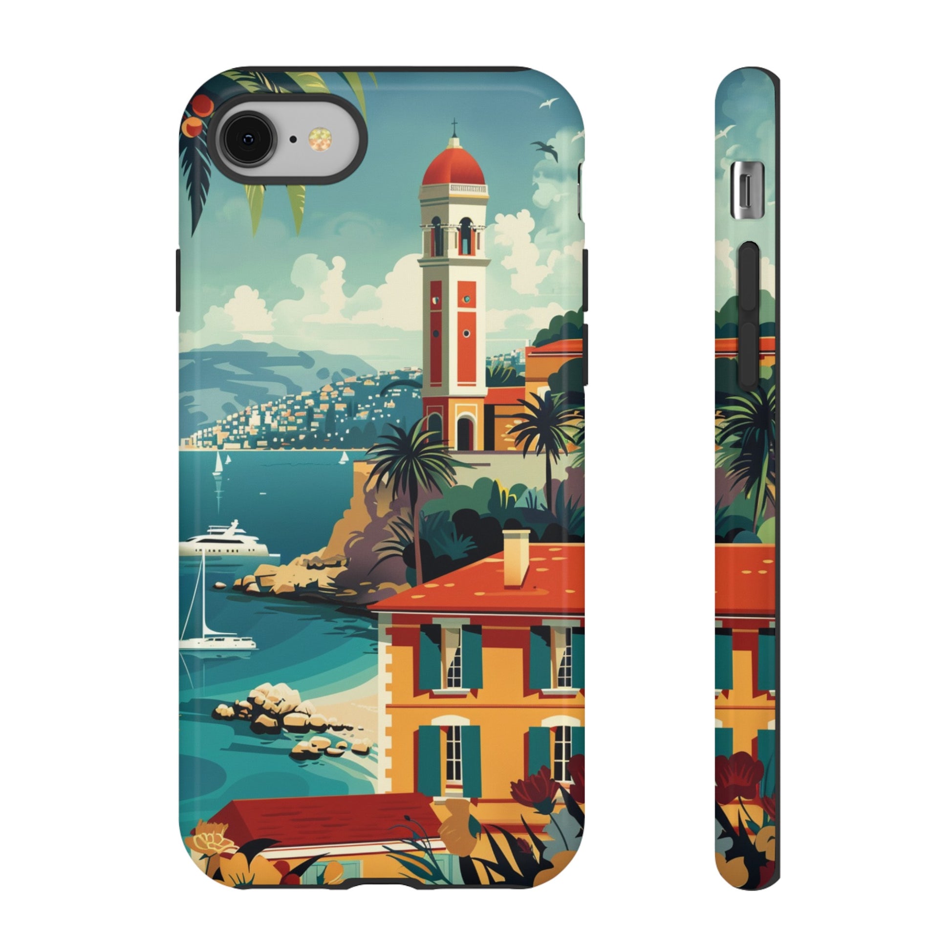 Midcentury French Riviera painting phone case for iPhone 15