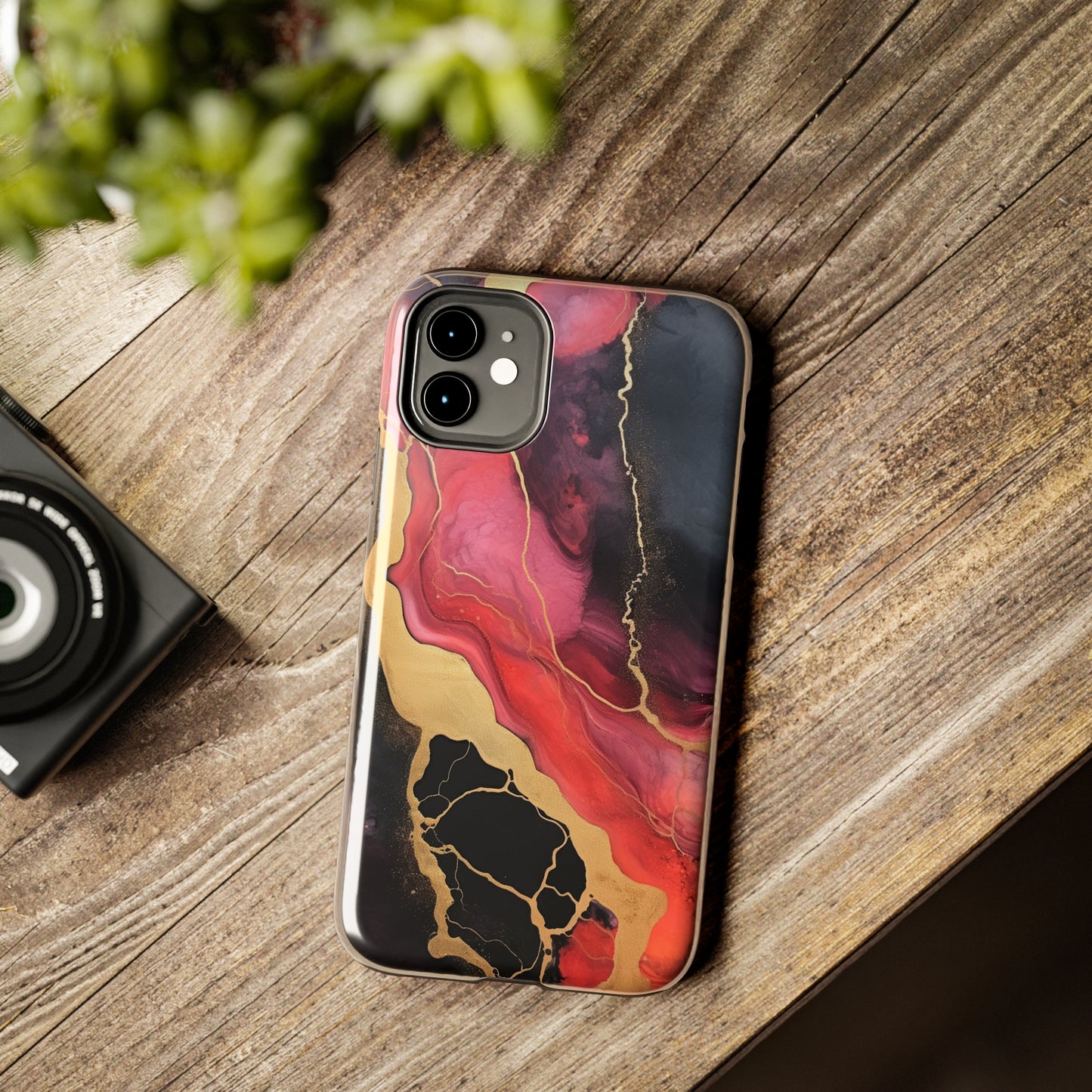 Marbled Dark Lava flow Phone Case | Embrace the Mesmerizing Multicolor Art