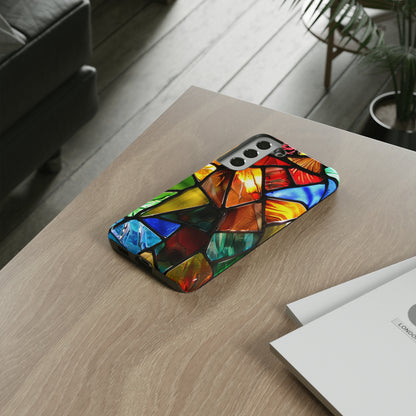 Color Explosion Abstract Stained Glass Phone Case