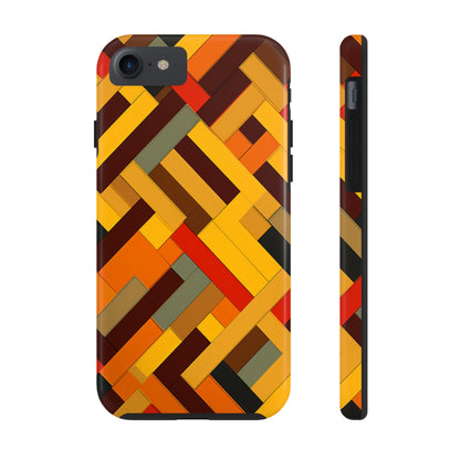 iPhone Tough Case: Intricate & Durable - The Weave Geometric Art Pattern