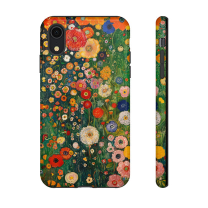 Gustav Klimt Style Flower Garden Painting Phone Case