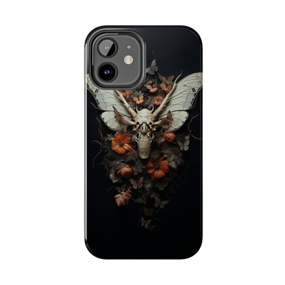 Deadhead Moth Gothic Dark Academia iPhone Case | Spooky Skull Mysterious Elegance