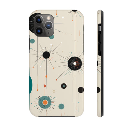 Mid-Century Atomic Age Tough iPhone Case | Retro Phone Cover