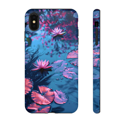 Magenta and Blue Color Zen Lily Pad Phone Case