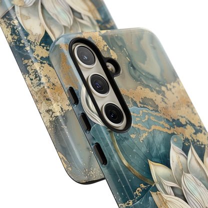 Zen Lotus Gold Floral Phone Case