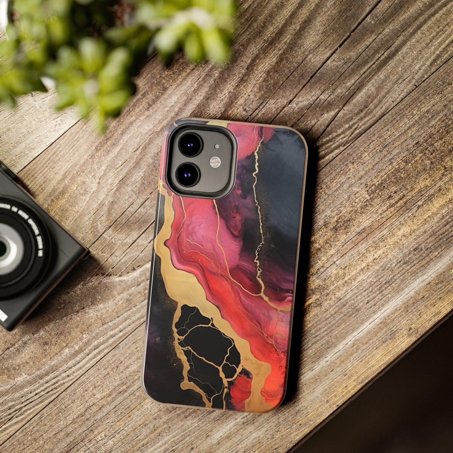 Marbled Dark Lava flow Phone Case | Embrace the Mesmerizing Multicolor Art