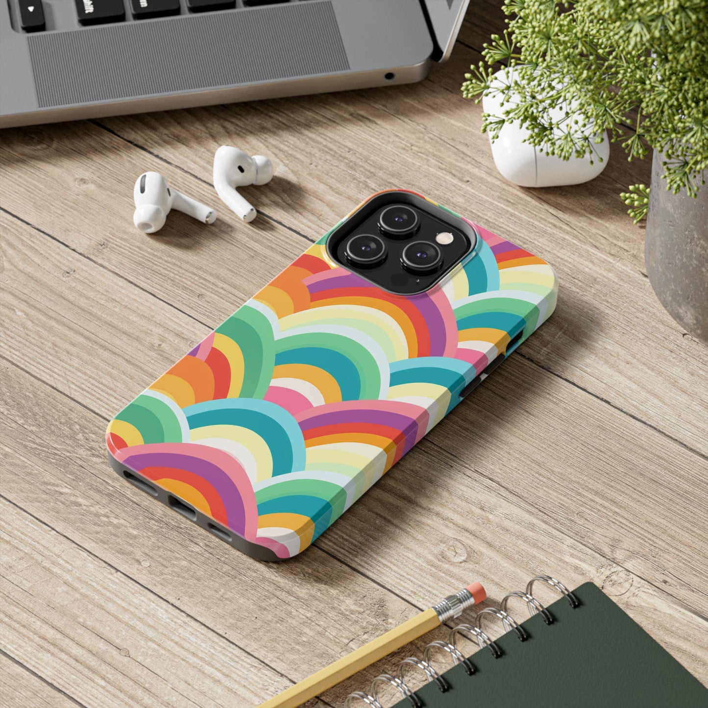 Rainbow Tough iPhone Case | Embrace Vibrant Style and Reliable Protection