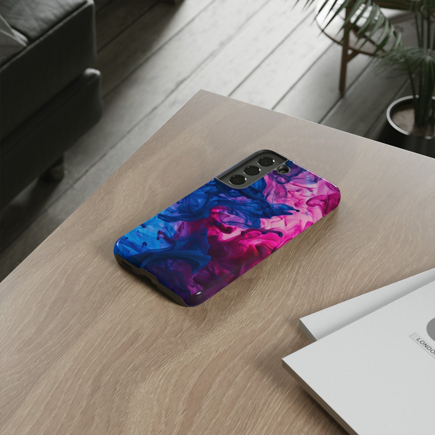 Magenta and Blue Color Explosion Phone Case