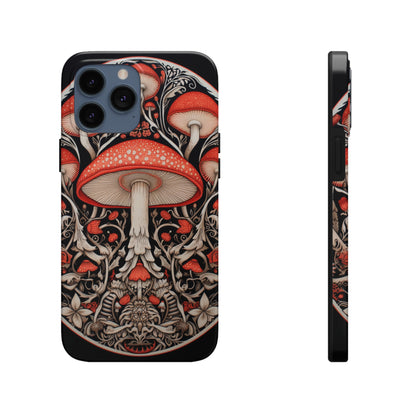 Mystical Mushroom Mandala Tough iPhone Case | Psychedelic Phone Cover