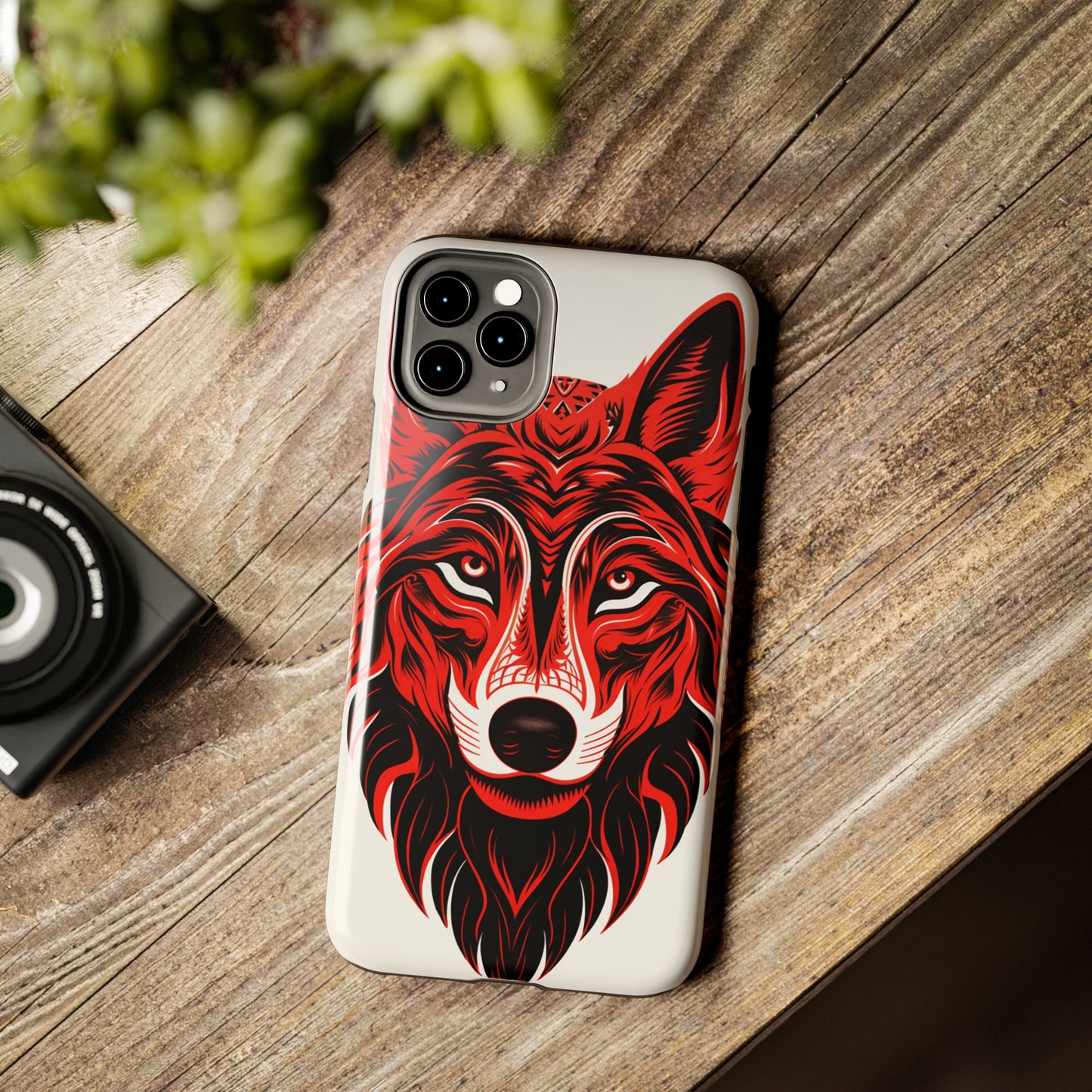 Mystic Echoes: Native American Tribal Wolf | Cultural Heritage iPhone Case