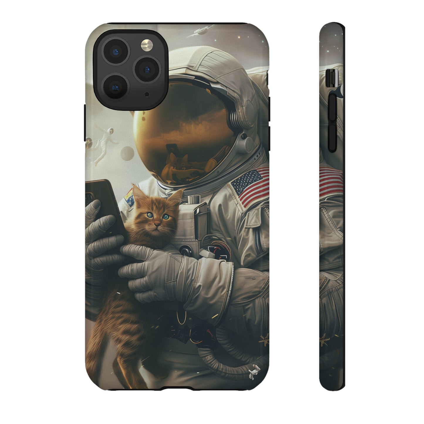 The Astronaut and the Cat Phone Case