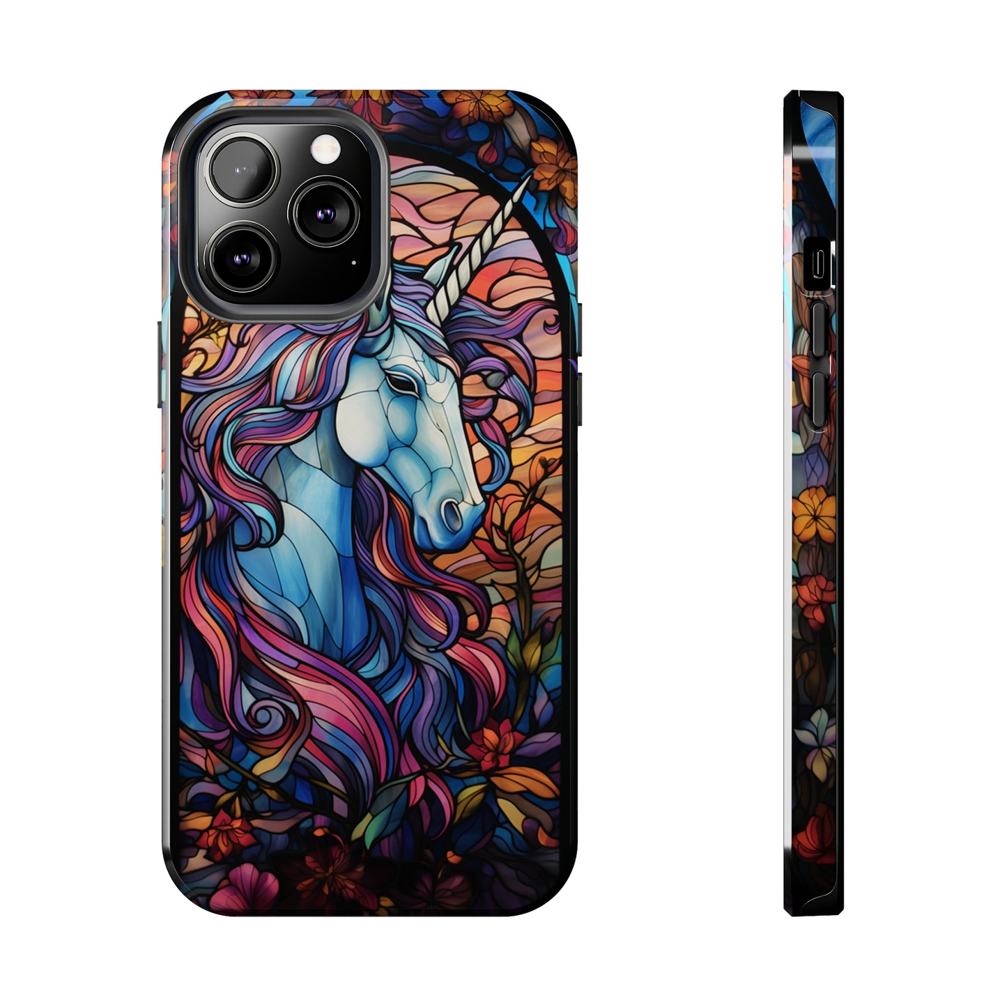 Unicorn Stained Glass iPhone Case | Mythical Beauty and Device Protection