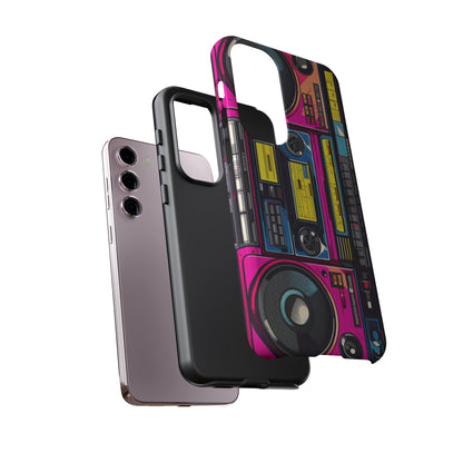 Boombox Hip Hop Music iPhone Case | Embrace Retro Vibes with Urban Beats for Google Pixel, iPhone, and Samsung Cases