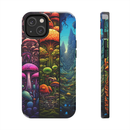 Life is just a fantasy, Mushroom, Flower Stained Glass iPhone Case | Psychedelic Natural Beauty