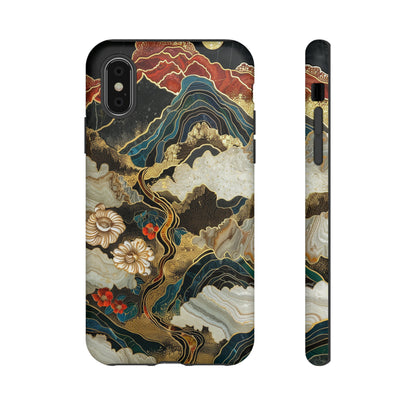 Chiyogami Stained Glass Floral Mountain Phone Case