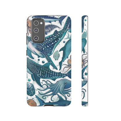 Undersea World Shark, Turtle, Manta Ray Phone Case