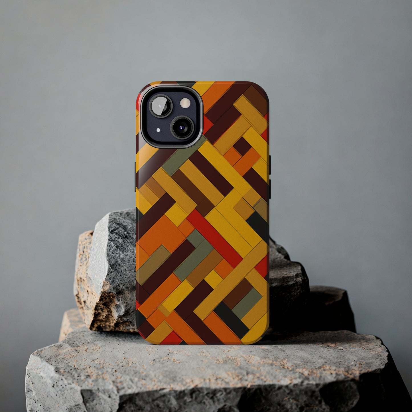 iPhone Tough Case: Intricate & Durable - The Weave Geometric Art Pattern