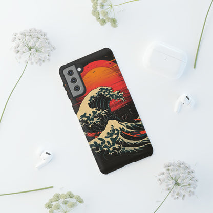 Great Wave off Kanagawa Retro Sunset