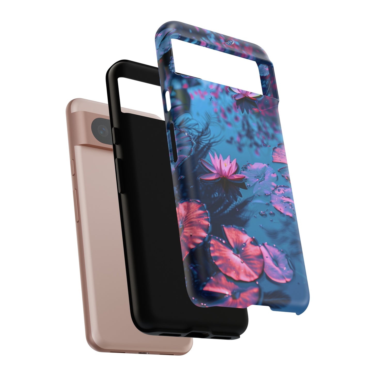 Magenta and Blue Color Zen Lily Pad Phone Case