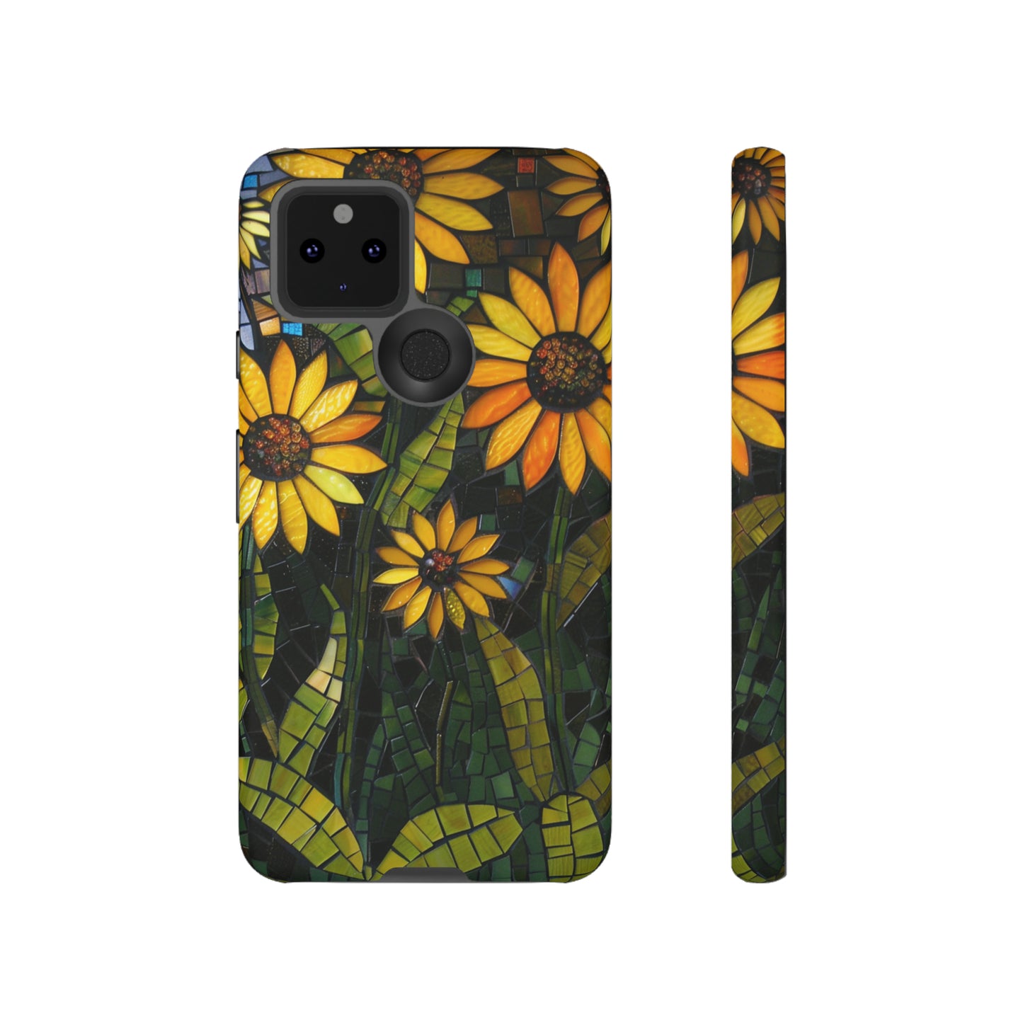 Yellow and Gold Daisy Mosaic Stained Glass Phone Case