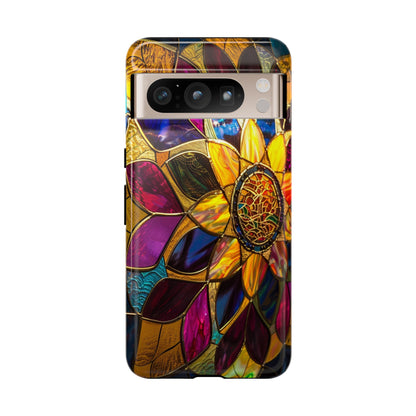 Cosmic Stained Glass Mandala Phone Case