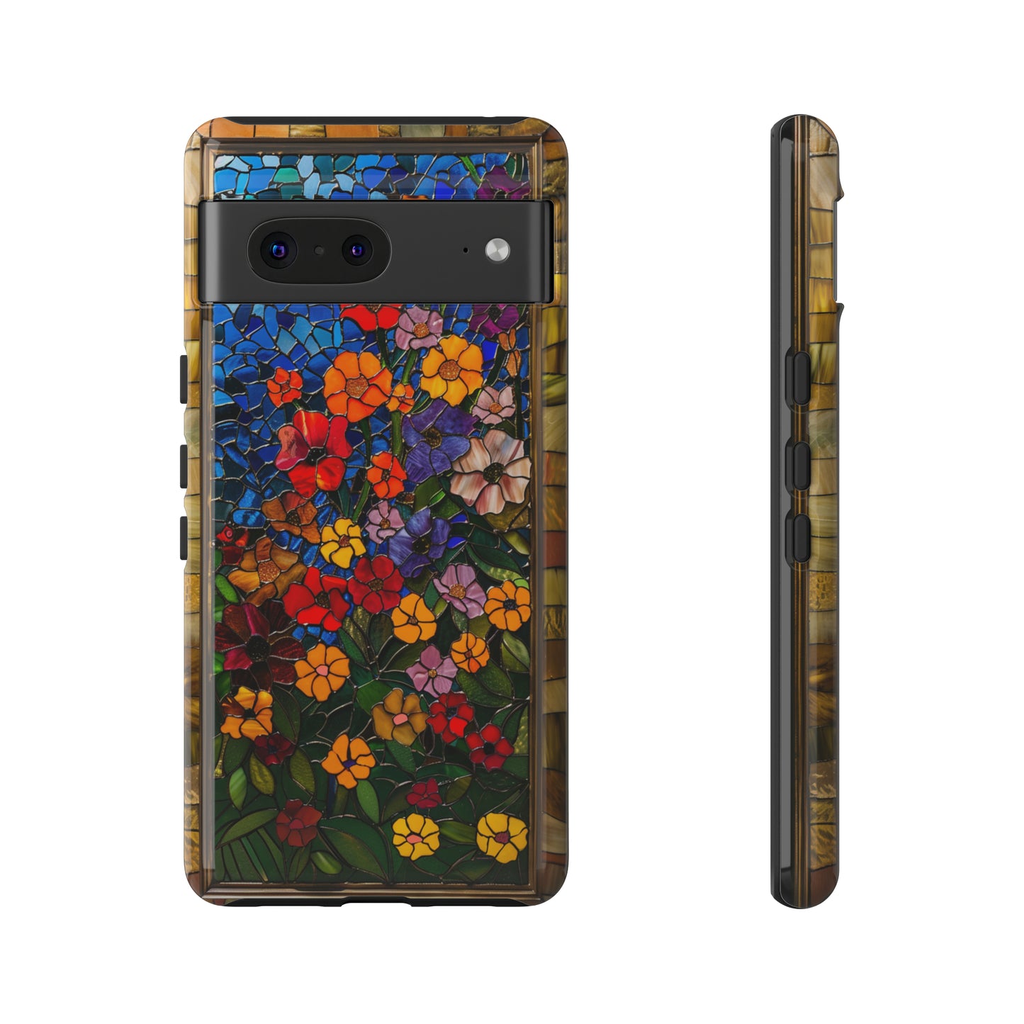 Gustav Klimt Style Flower Garden Painting Phone Case for iPhone 15, 14, Pro Max, 13, 12 & Samsung Galaxy S23, S22, S21, Google Pixel