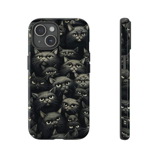 Black cat phone case