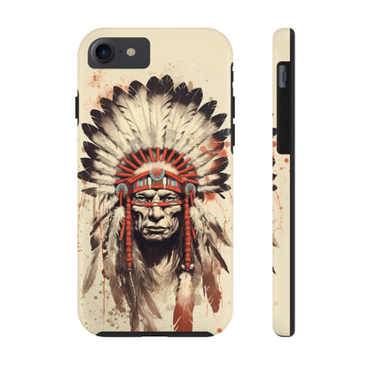 Proud Heritage: Native American Chief Headdress | Iconic Tribal iPhone Case for Models 11 through 14 Pro Max