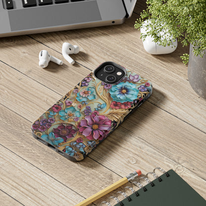 Color Splash Plastic Flower Tough iPhone Case | Vibrant Phone Cover