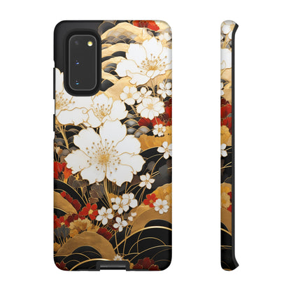 Chiyogami Floral Tough iPhone Case Galaxy S23 S22 S21 S20 Plus Ultra | Iphone 14 13 12 11 8 Pro Max Mini | Pixel 7 6 Pro 5 | Japanese Boho